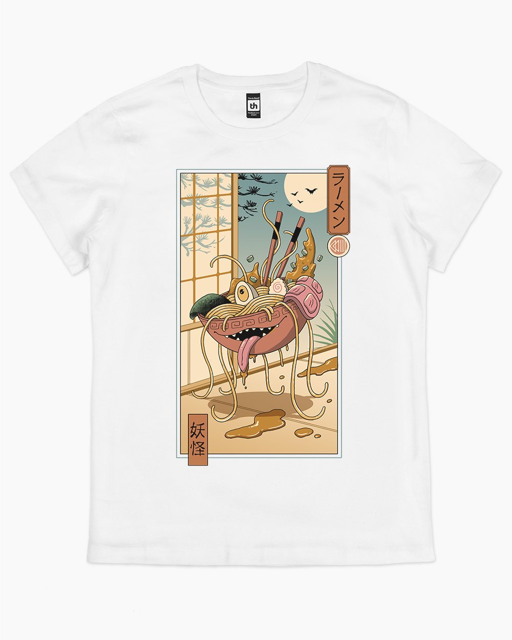 Yokai Ramen in Edo T-Shirt Australia Online #colour_white