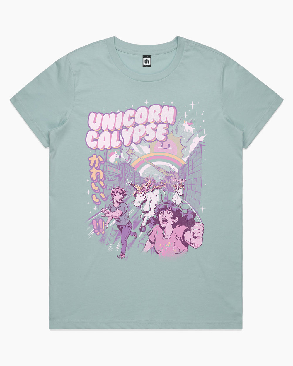 Unicorncalypse T-Shirt Australia Online #colour_pale blue