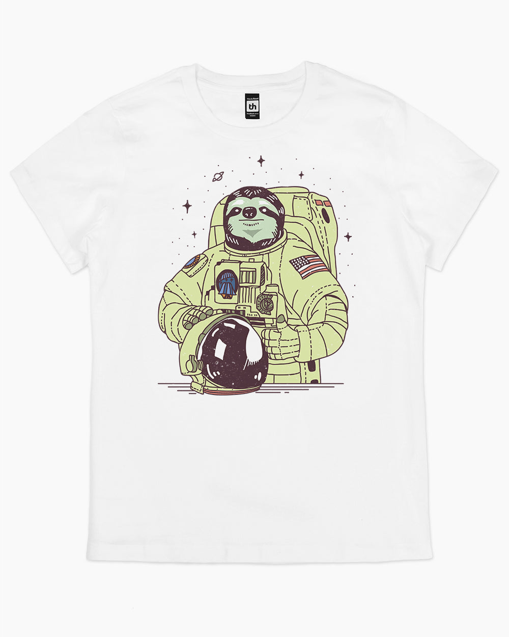 Slothstronaut T-Shirt Australia Online #colour_white