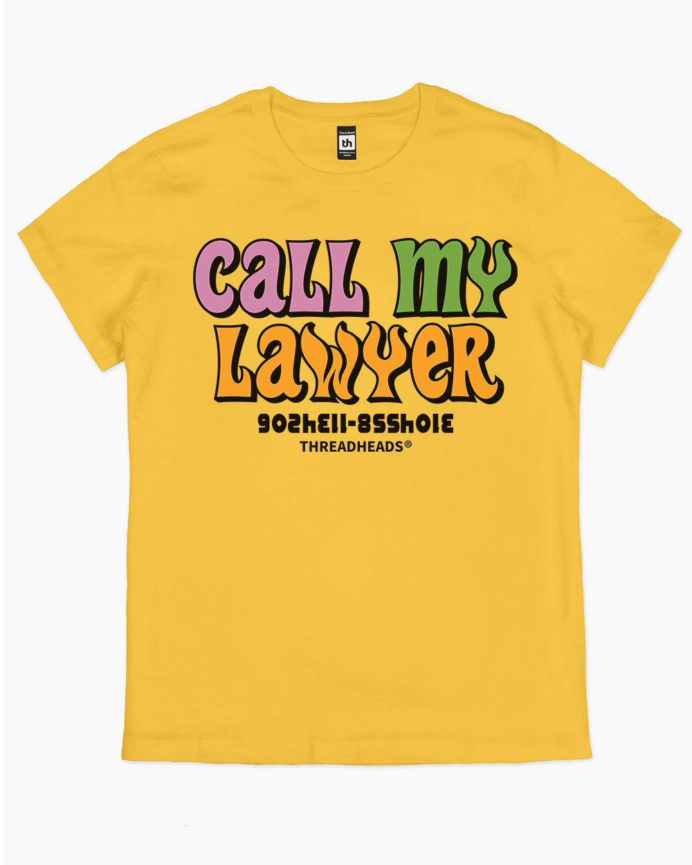 Call My Lawyer T-Shirt Australia Online #colour_yellow