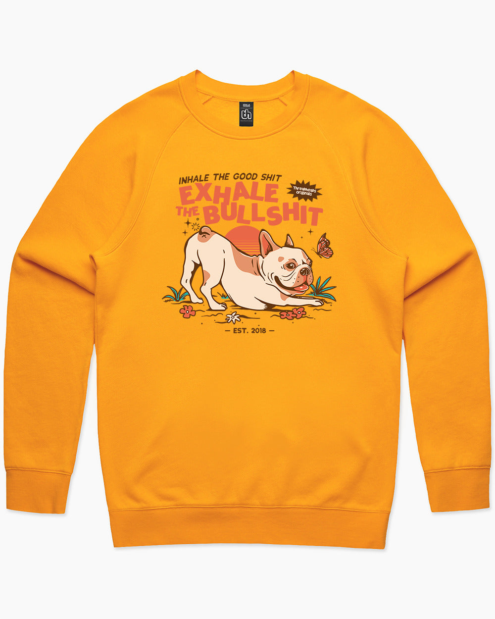 Exhale The Bullshit Sweater Australia Online #colour_yellow