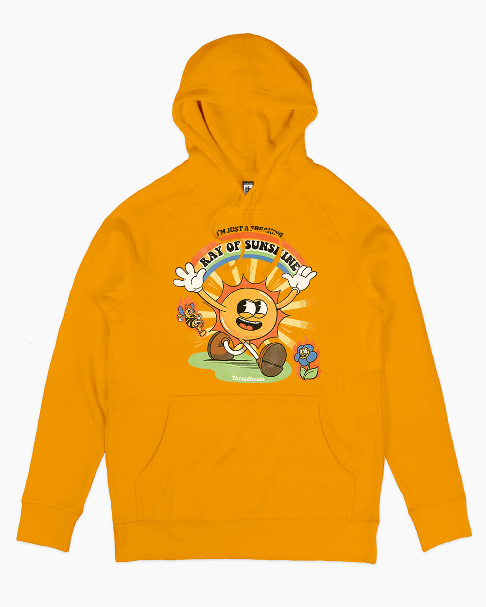 I'm Just a Freaking Ray Of Sunshine Hoodie Australia Online #colour_yellow