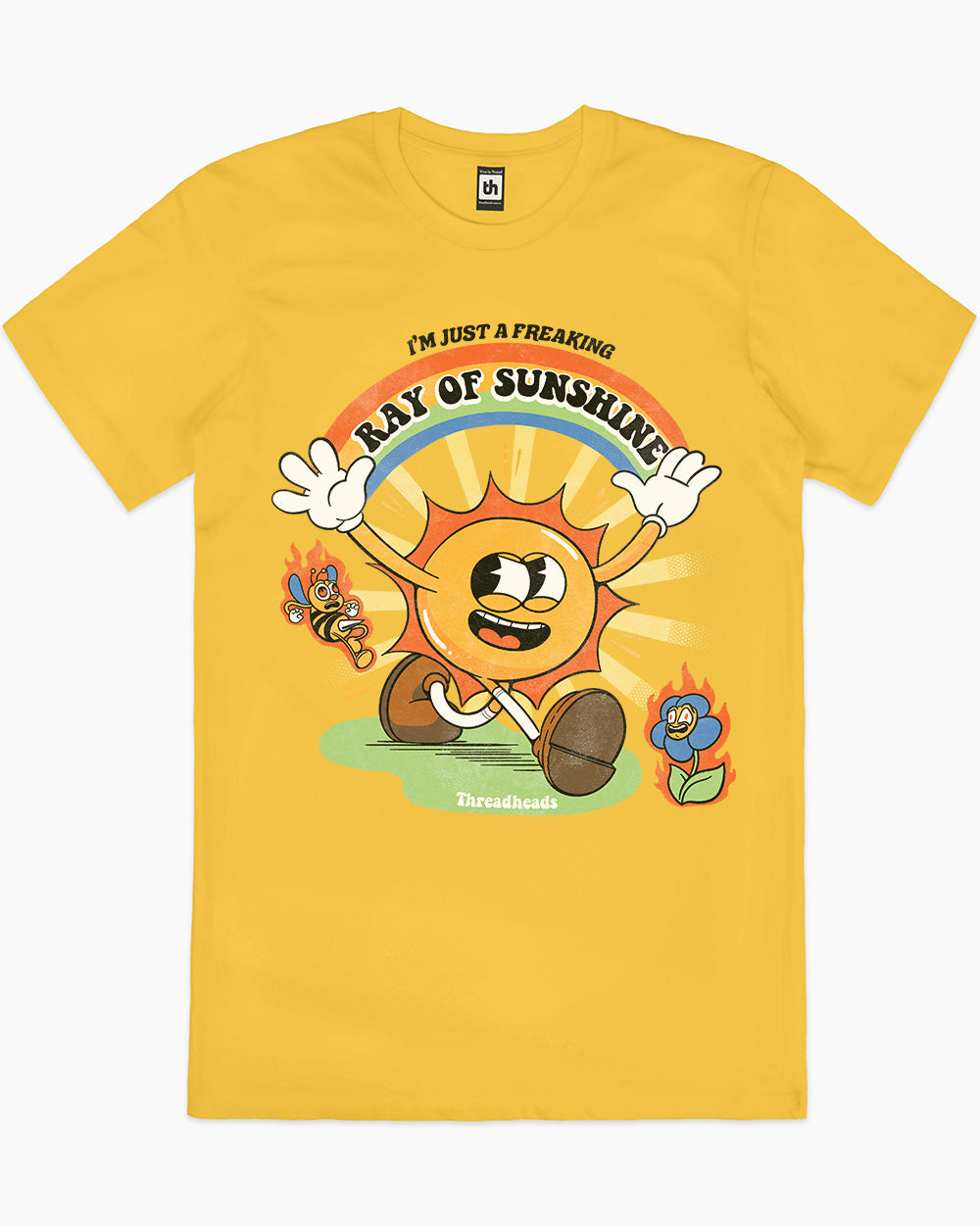 I'm Just a Freaking Ray Of Sunshine T-Shirt Australia Online #colour_yellow