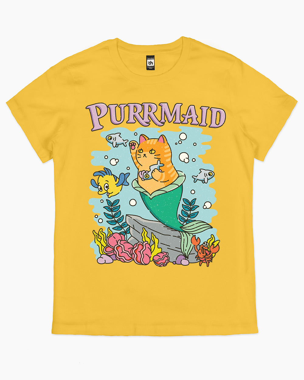 Purrmaid T-Shirt Australia Online #colour_yellow