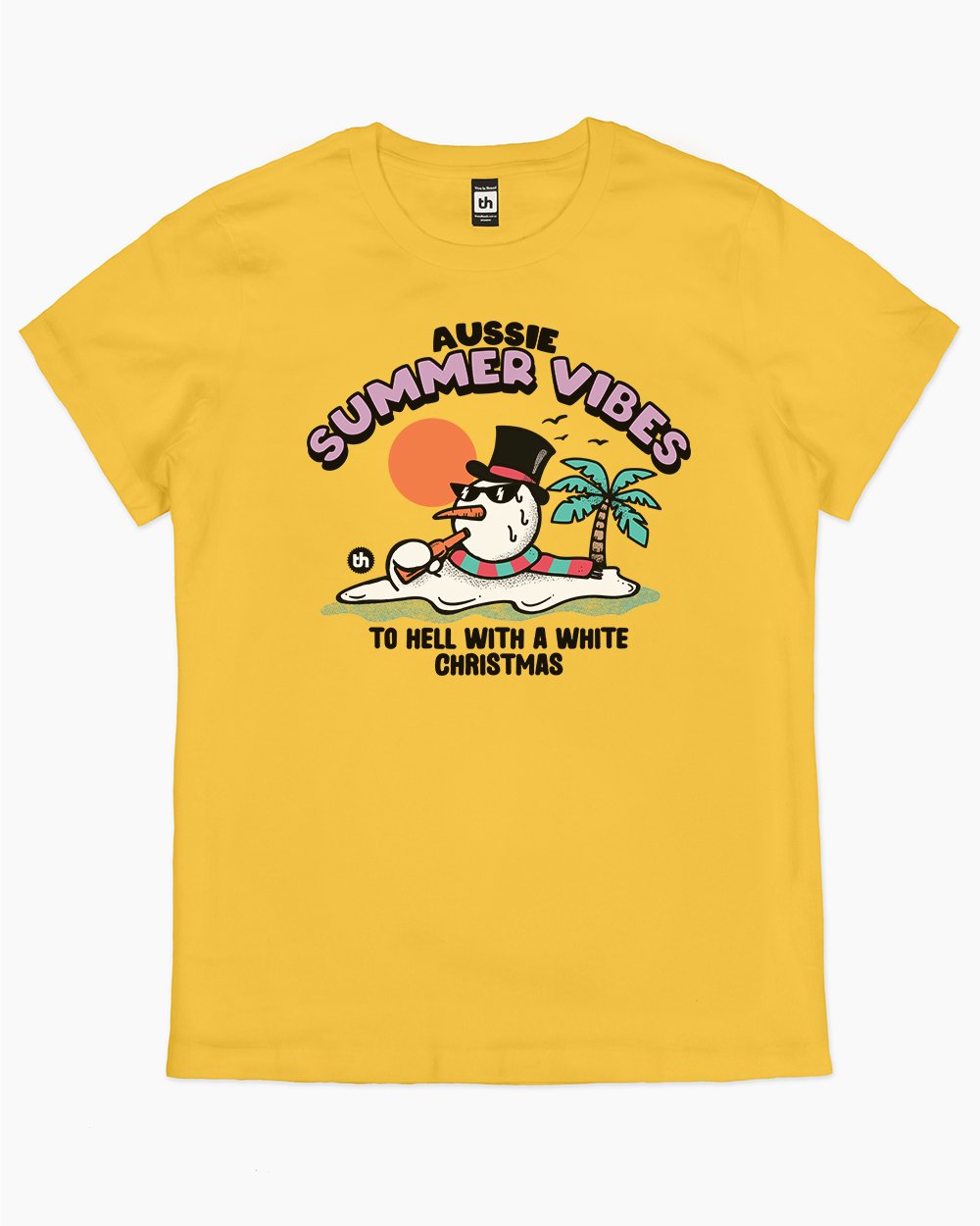 Aussie Summer Vibes T-Shirt Australia Online #colour_yellow