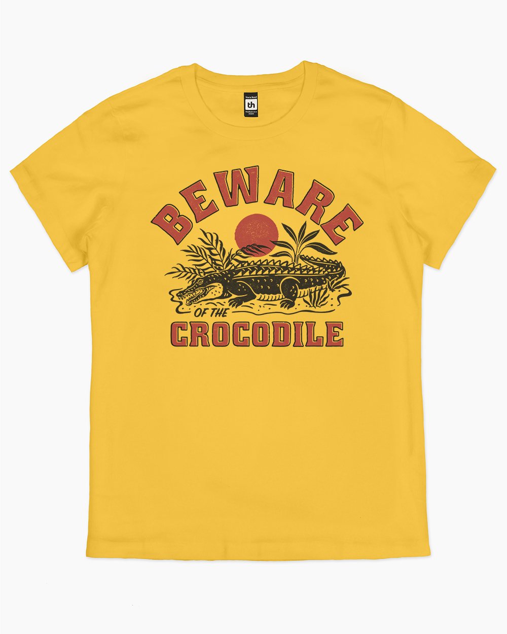 Beware of the Crocodile T-Shirt Australia Online #colour_yellow