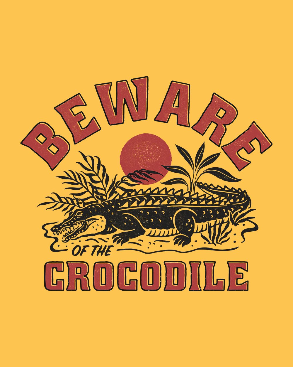 Beware of the Crocodile T-Shirt Australia Online #colour_yellow