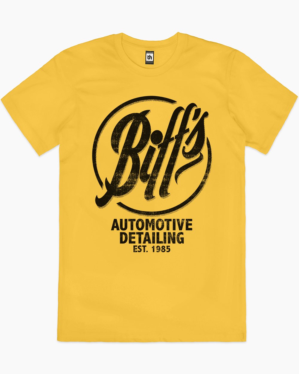 Biff's Auto Detailing T-Shirt Australia Online #colour_yellow