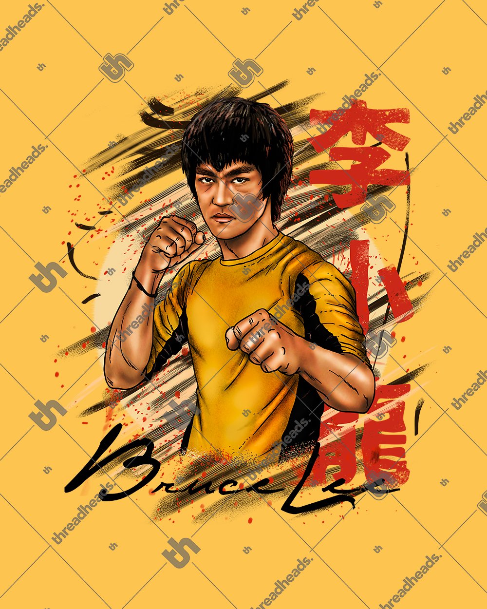 Bruce Lee Legacy Hoodie Australia Online #colour_yellow