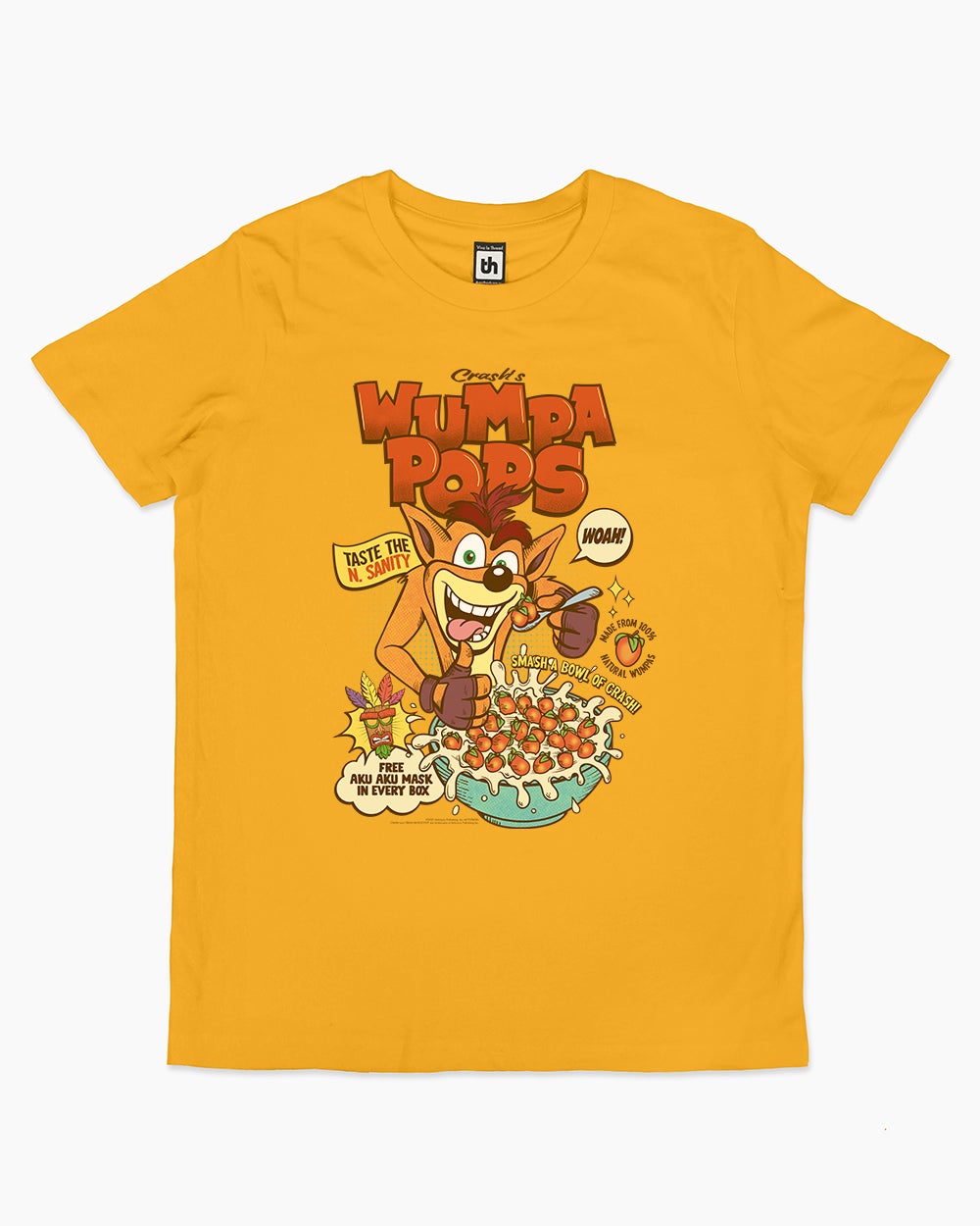 Crash Wumpa Cereal Kids T-Shirt Australia Online #colour_yellow
