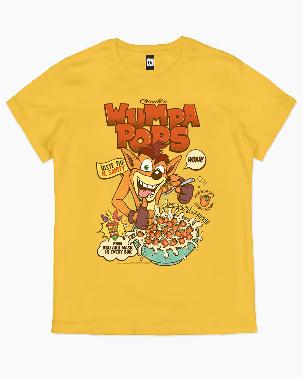 Crash Wumpa Cereal T-Shirt Australia Online #colour_yellow