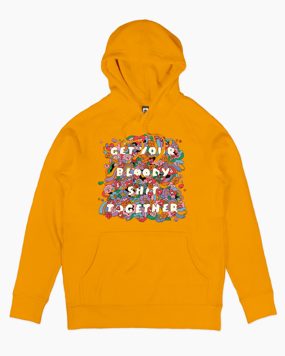 Get Your Bloody Shit Together Hoodie Australia Online #colour_yellow