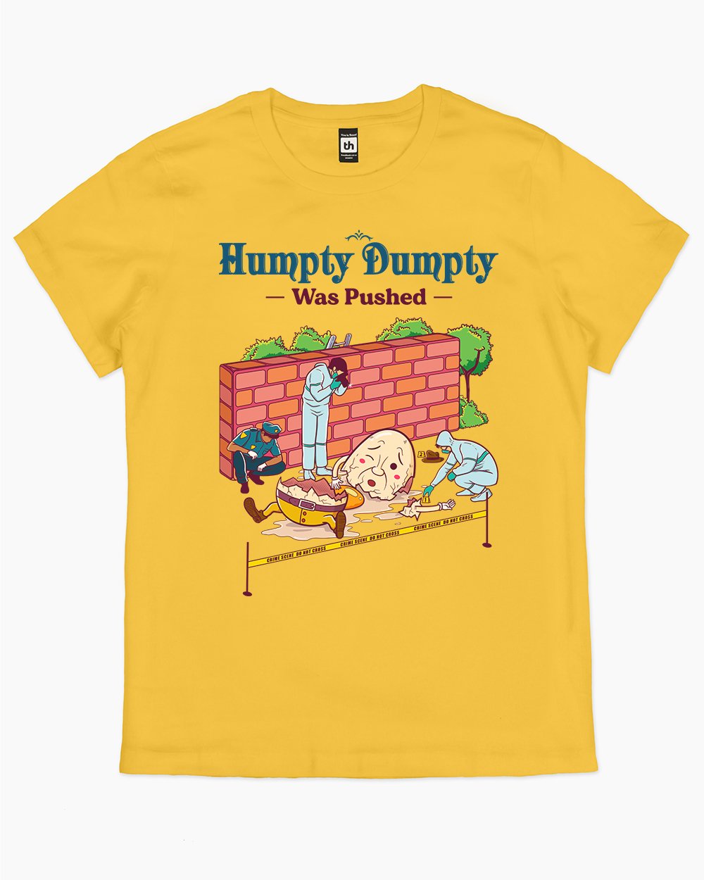 Humpty Dumpty was Pushed T-Shirt Australia Online #colour_yellow
