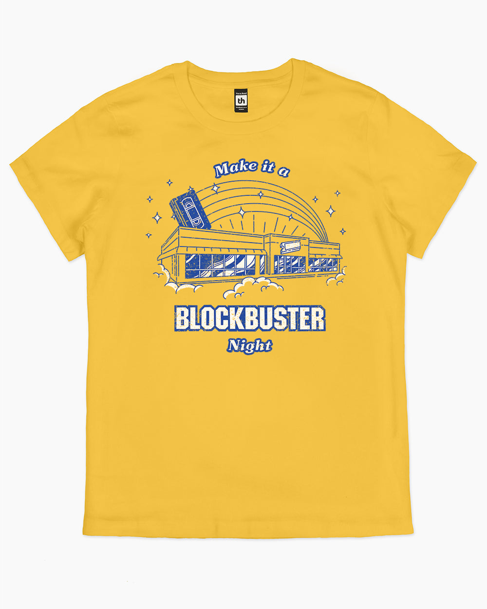 Make It a Blockbuster Night T-Shirt Australia Online #colour_yellow