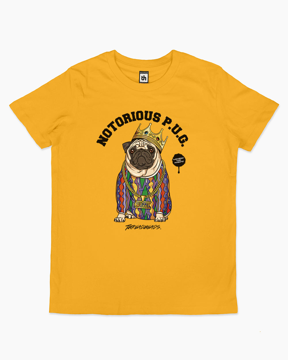 Notorious PUG Kids T-Shirt Australia Online #colour_yellow