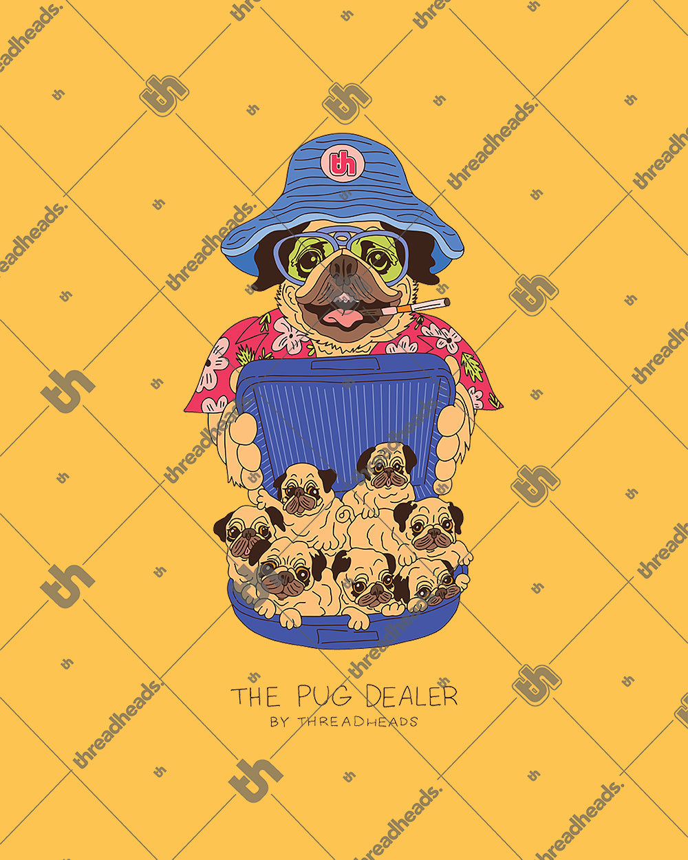 Pug Dealer Hoodie Australia Online #colour_yellow
