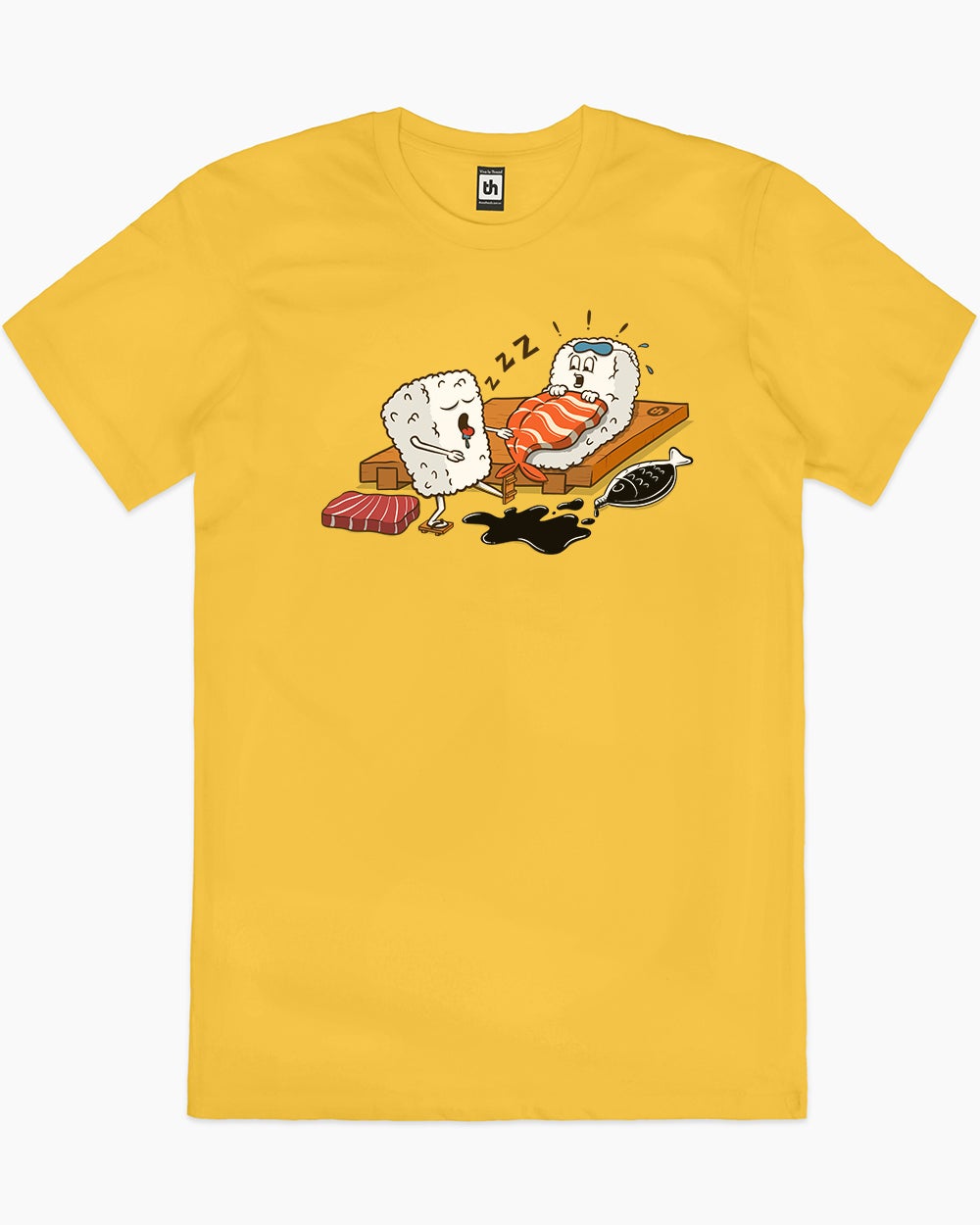 Sleepwalking Sushi T-Shirt Australia Online #colour_yellow