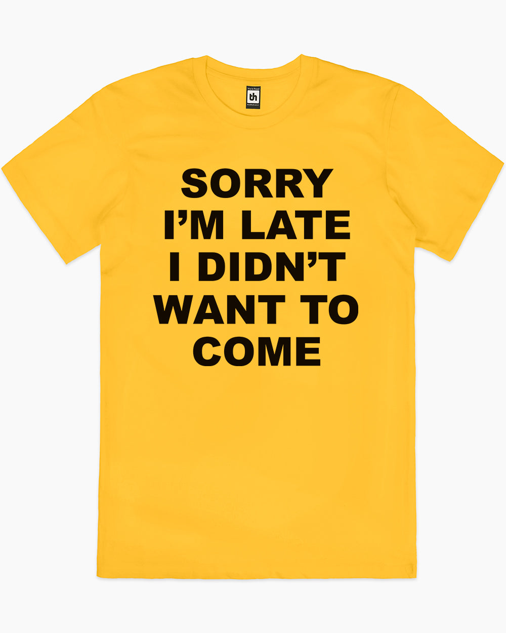 Sorry I'm Late T-Shirt Australia Online #colour_yellow