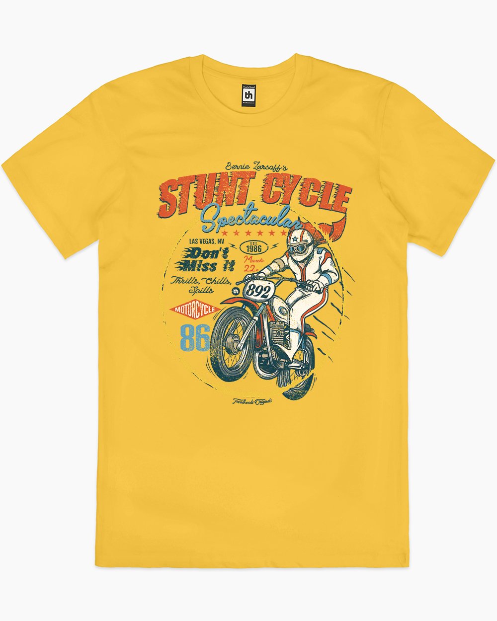Stunt Cycle T-Shirt Australia Online #colour_yellow