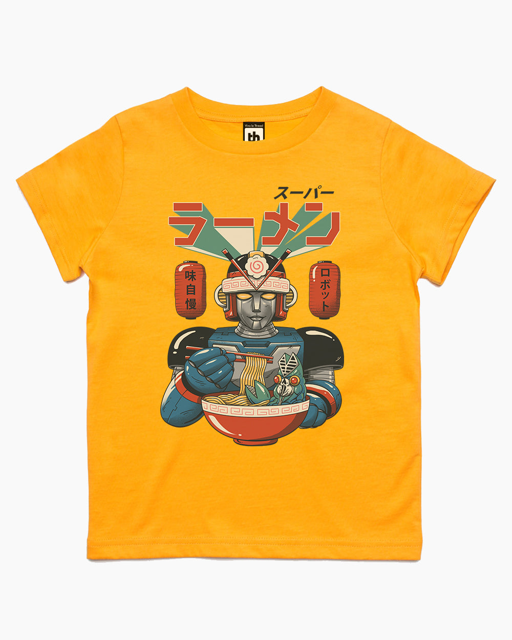 Super Ramen Bot Kids T-Shirt Australia Online #colour_yellow
