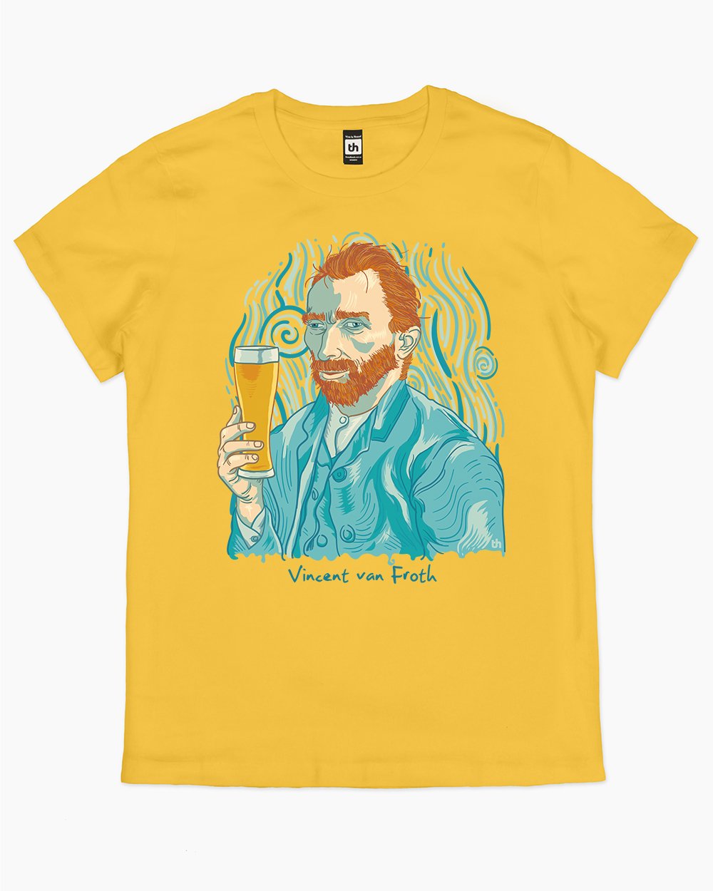 Vincent Van Froth T-Shirt Australia Online #colour_yellow